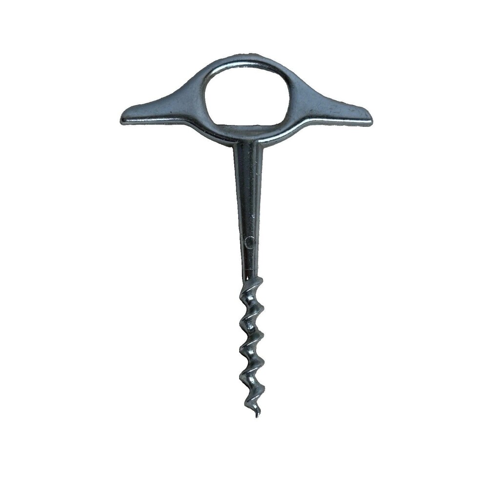 French-type direct-pull corkscrew and bottle opener finger-pull 5 inch